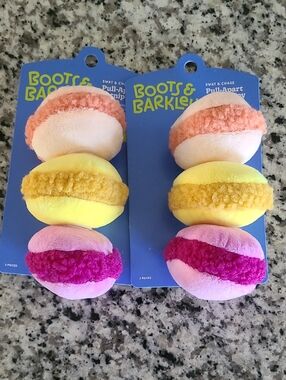 Boots & Barkley Plush Pull-Apart Catnip Toy Lot Of 2